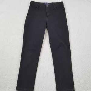 Not Your Daughter's Jeans (NYDJ) Black Straight Cut Jeans Women's Size 4